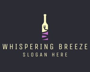 Food Wine Bar Bottle  logo design