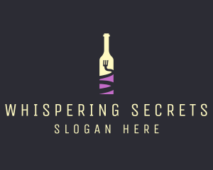 Food Wine Bar Bottle  logo design