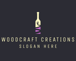 Food Wine Bar Bottle  logo design