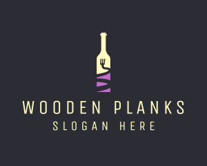 Food Wine Bar Bottle  logo design