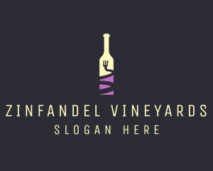 Food Wine Bar Bottle  logo design