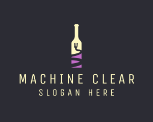 Cutlery - Food Wine Bar Bottle logo design