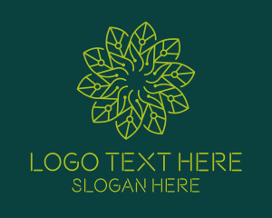 Website - Technology Circuit Flower logo design