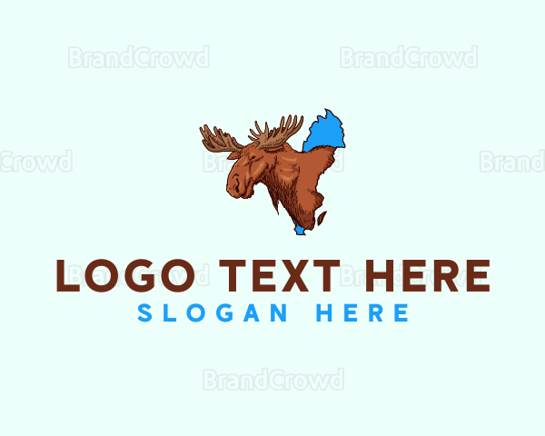 Sweden Moose Animal Logo