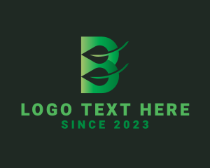 Letter B - Leaf Letter B logo design