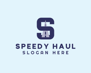 Highway Logistics Letter S logo design