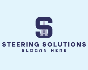 Highway Logistics Letter S logo design