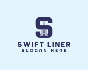 Highway Logistics Letter S logo design