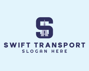 Highway Logistics Letter S logo design