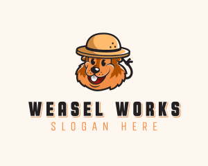 Weasel - Camping Scout Beaver logo design