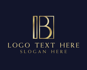 Gold - Luxury Premium Company Letter B logo design