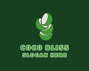 Green Fresh Coconut logo design