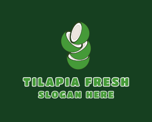 Green Fresh Coconut logo design