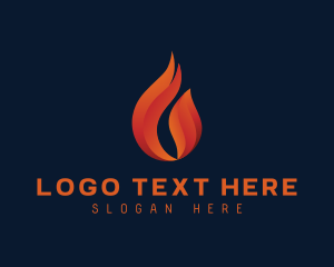 Fire - Gradient Fire Fuel logo design