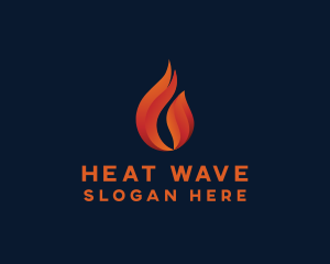 Heat - Fire Heat Energy logo design