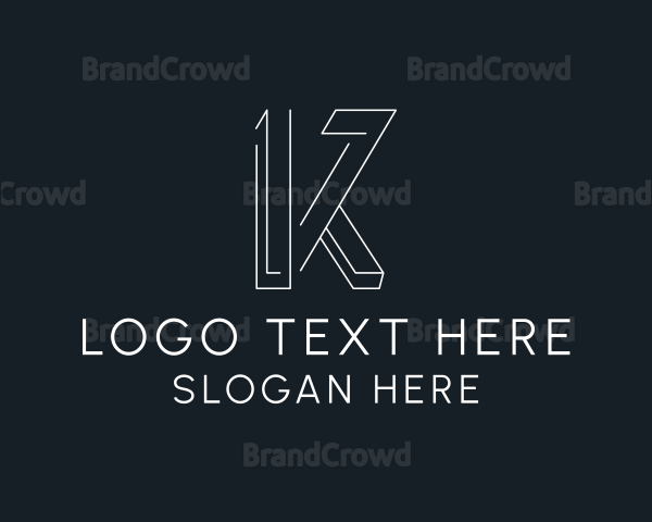 Elegant Geometric Letter K Logo