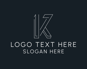 Monoline - Elegant Geometric Letter K logo design