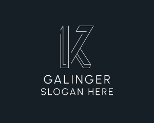 Elegant Geometric Letter K Logo