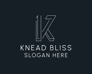 Elegant Geometric Letter K logo design