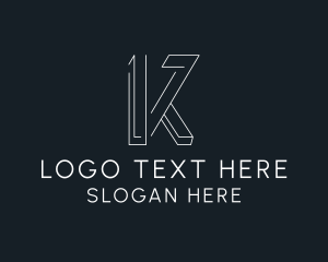 Elegant Geometric Letter K Logo