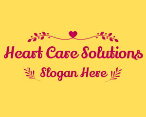 Ornamental Valentine's Heart logo design