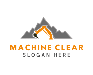 Excavator Machine Contractor logo design