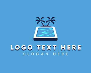 Pool - Vacation Swimming Pool logo design