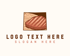 Dining - Wyoming Meat Steak logo design