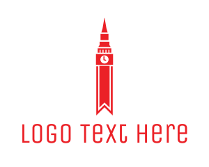 Destination - Red Clock Tower logo design