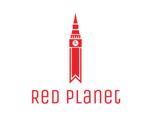 Red Clock Tower logo design