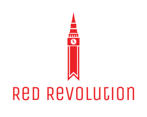 Red Clock Tower logo design