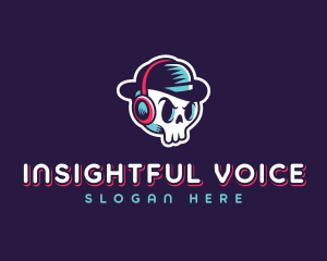 Skull Fedora Broadcasting logo design