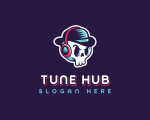 Skull Fedora Broadcasting logo design