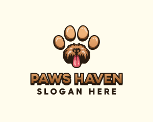 Paw Print Dog logo design