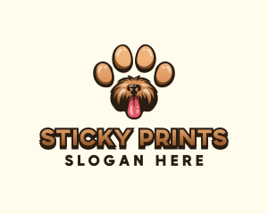 Paw Print Dog logo design