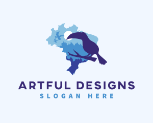 Forest Brazil Toucan logo design