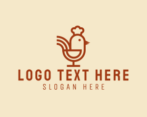 Fried Chicken - Chicken Rooster Diner logo design