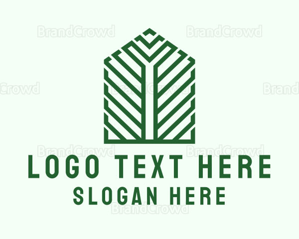 Green Building Structure Logo