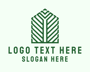 Green Building Structure  Logo