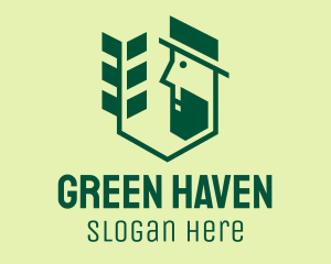 Green Gardener Man logo design