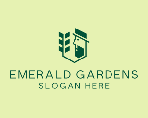 Green Gardener Man logo design