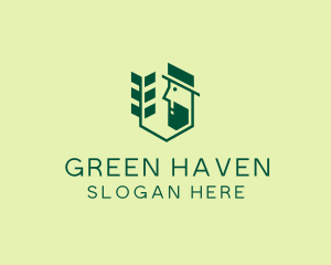 Green Gardener Man logo design