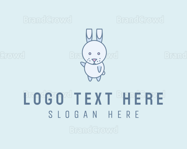 Cute Dancing Rabbit Logo