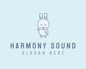 Toy Shop - Cute Dancing Rabbit logo design