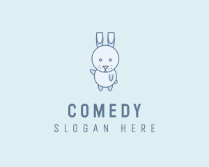 Pet Food - Cute Dancing Rabbit logo design