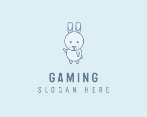 Cartoon - Cute Dancing Rabbit logo design