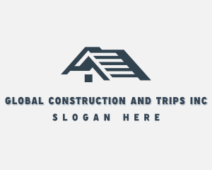Real Estate - Roof Contractor Real Estate logo design