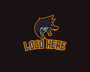 Videogame - Angry Wolf Animal logo design