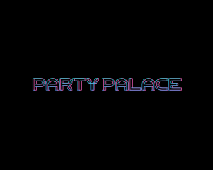 Neon Color Split Club Party logo design