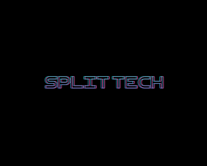 Split - Neon Color Split Club Party logo design